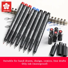 1PCS Sakura Pigma Micron Needle Drawing Pen 01 03 05 Liner Waterproof Sketch Drawing Pen For Graphics Design Manga Art Supplie