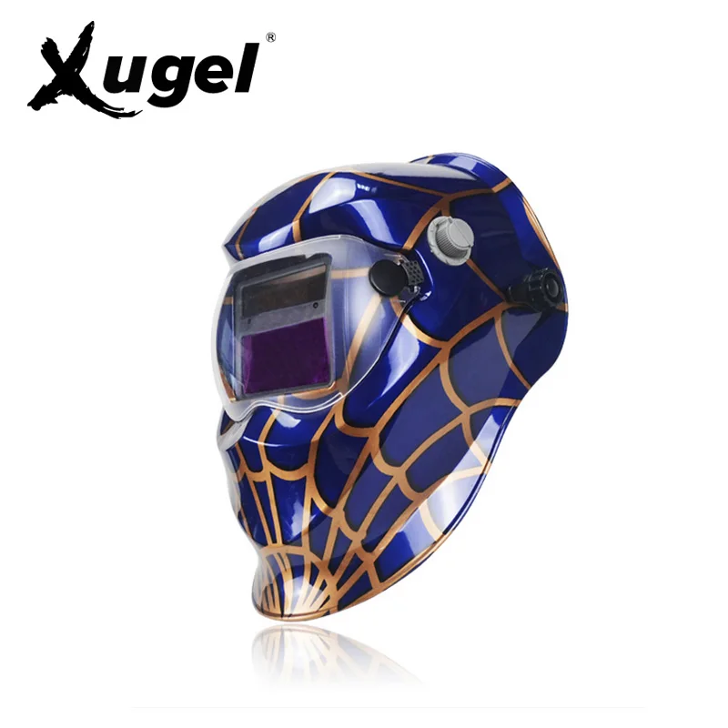 Xugel Blue Spider Solar Auto Darkening Electric Welding Mask/Helmet/Welder Cap Lens for Machine | Инструменты