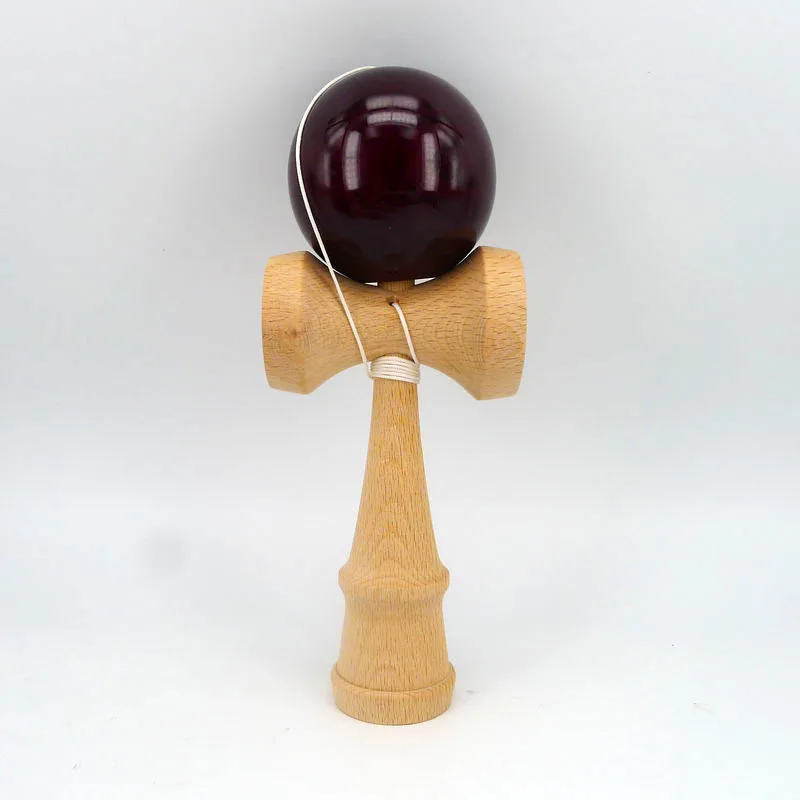 VIVEWOOD, Zizyphus Jujube kendama, 3 цвета на выбор, Zizyphus Jujube Tama с прозрачный лак, Натуральный Бук Кен, 18 см Kendama