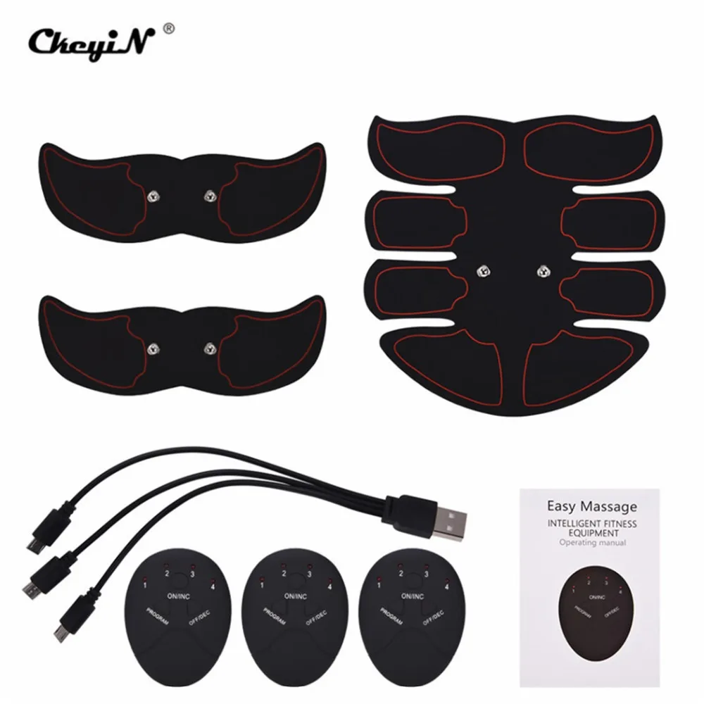 

Rechargeable Fat Burning Muscle Strengthening Body Exercise Type EMS Intelligent Abdomen Training Patch Exercise Relieve Tools