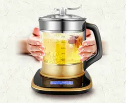 Электрический чайник полный автоматический многофункциональный назначения, стеклянный чайник Электрический кипения черный чайник