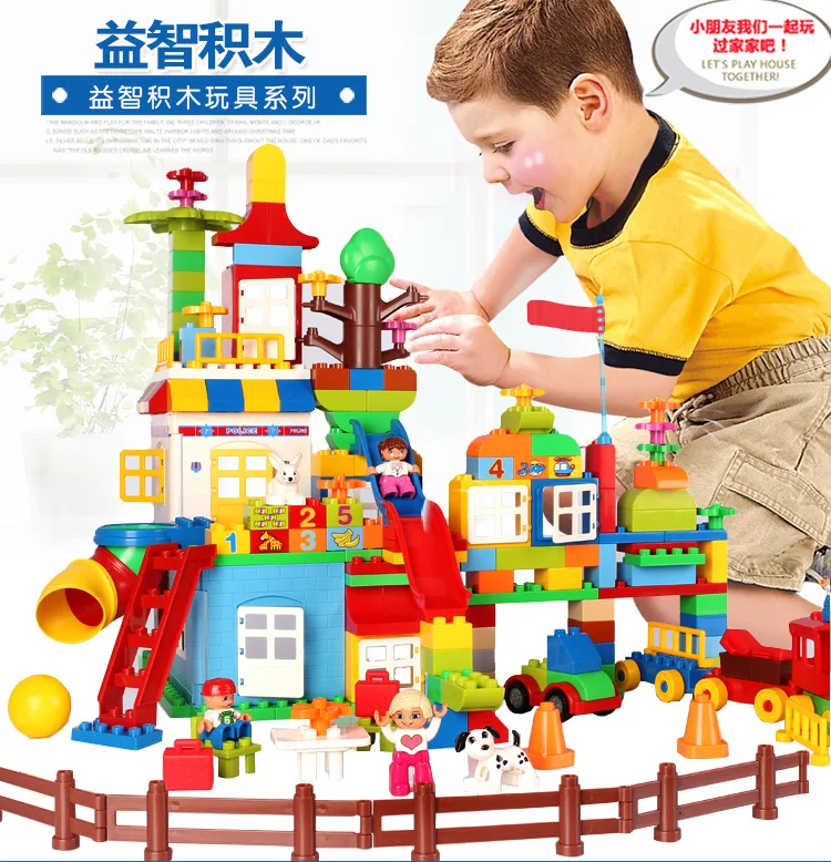 182 Large Particle Pipes Building Blocks Children Puzzle Assembly Toys