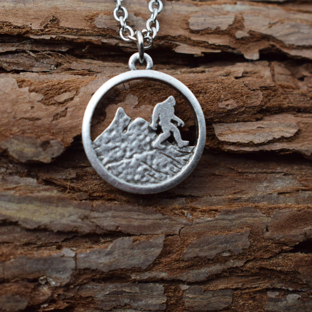 

Sasquatch Necklace, Big Foot, Bigfoot Necklace, Mythology, Minimalist Pendant, Geek gift, Fun