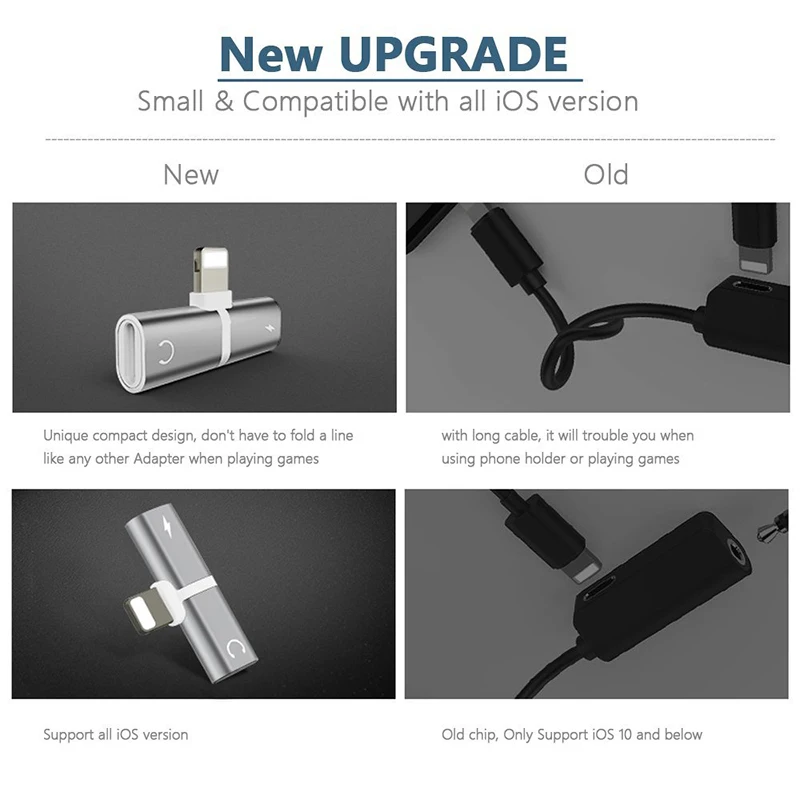 Suntaiho for iphone lightning adapter to 3.5mm jack for iphone 8 plus Charger Audio mini Adapter for iphone 7 Listenning Music Suntaiho for iphone lightning adapter to 3.5mm jack for iphone 8 plus Charger Audio mini Adapter for iphone 7 Listenning Music