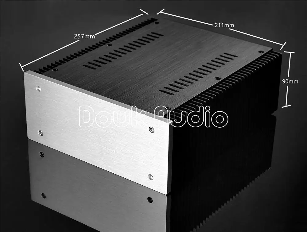 Douk аудио DIY алюминиевый кожух, DAC чехол корпус усилителя шасси(W211* H90* D257mm