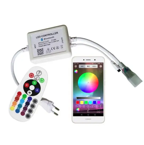Светодиодная RGB лента Bluetooth контроллер 220 В беспроводная светодиодная для IOS/Android