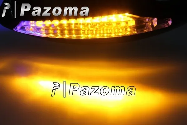 Мотоцикл Pazoma супермото зеркала с светодиодный поворотники интегрирована для CBR 250 500 600 1000 RR GSXR HAYABUSA