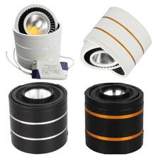 5W Round COB LED Ceiling Light Surface Mounted Kitchen Bathroom Lamp 360 degree Rotating LED Down light AC85-265V