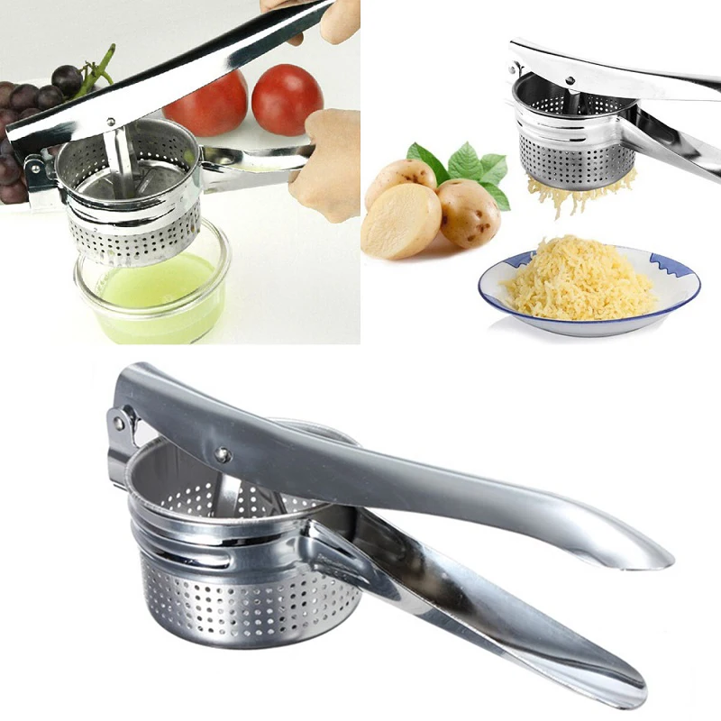 tainless Steel Garlic Presses Potato Masher Ricer Puree Vegetable Fruit