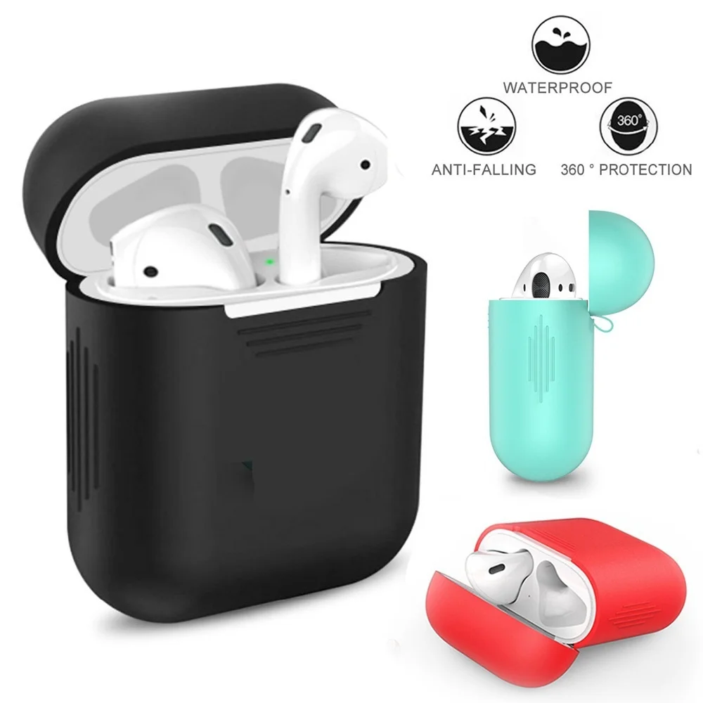 Силиконовый чехол для беспроводных Bluetooth наушников AirPods из ТПУ Apple Air Pods защитный