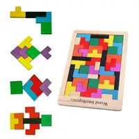 Забавные развивающие игрушки деревянные строительные блоки обучение воображение красочные тетрис заклинание блоки Развивающие игрушки подарок