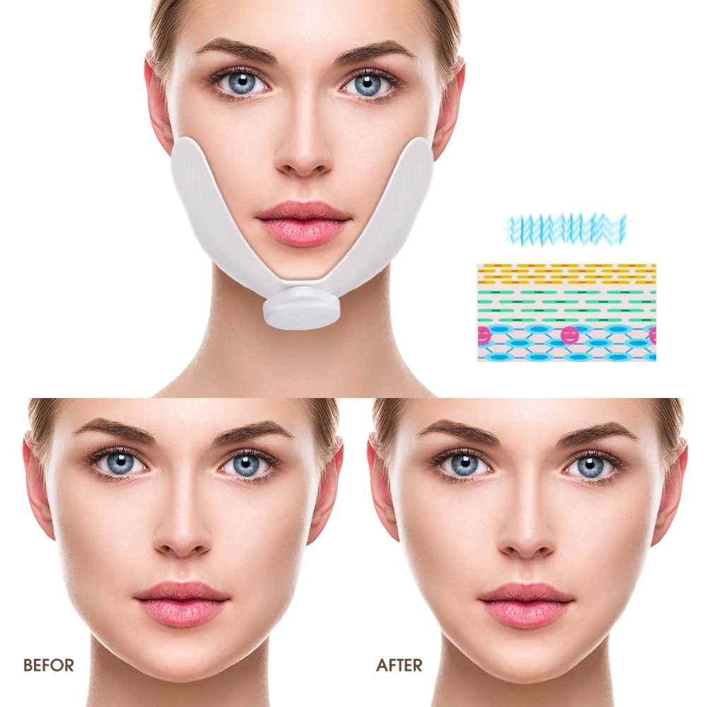 EMS Face Massager Electronic Pulse Facial Stimulator V Face Micro Current Firming Skin Remover Wrin
