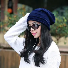 Women’s winter hat knitted wool beanies female fashion skullies casual caps thick warm hats for women JX-A-1