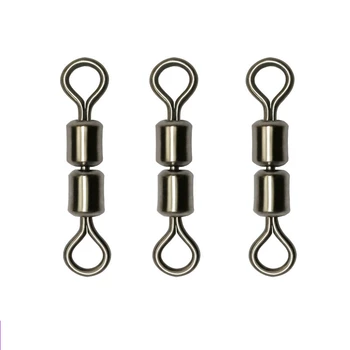 

20PCS/Lot High Speed Solid Rings Double Rolling Swivels Fishing Swivel Connector 1# 2# 3# 4# 6# 8# 10# 12# 14#