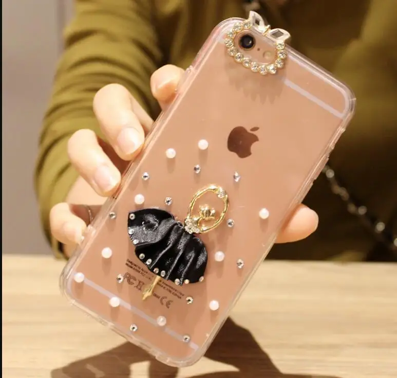 Чехол со стразами и жемчугом для Samsung Galaxy S5 S6 S7 Edge S8 S9 S10E S10 Plus S20 Ultra Note 5 8 9 10 Lite