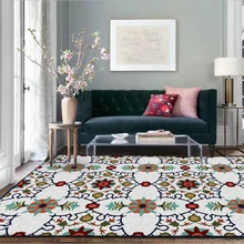 AOVOLL ковры для гостиной Европейский геометрический цветочный узор ковер для спальни Comercial Чистящая машина нескользящий коврик