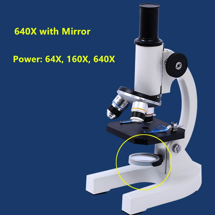 640X студенческий Биологический микроскоп разведение Профессиональный монокулярный Биологический микроскоп с зеркалом студенческого обучения обнаружения клещей