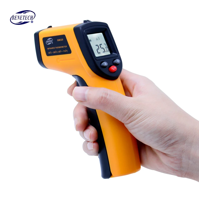 

BENETECH Digital LCD Non-Contact Temperature Gun GM320 Laser IR Infrared Thermometer Point -50~380 Degree
