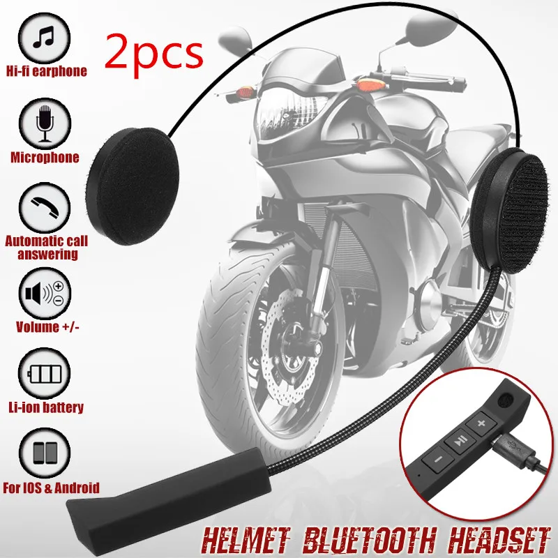 

2pcs 2018new Microphone Speaker Motorcycle Helmet Headset Soft Accessory