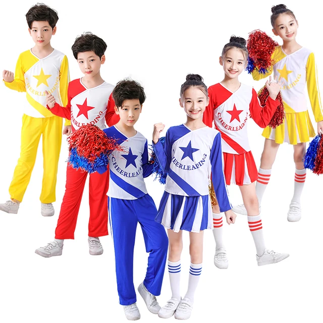 US $11.10 Songyuexia Children Cheerleading Clothing Football Stage Ceremony Sports Meeting Aerobics Performan