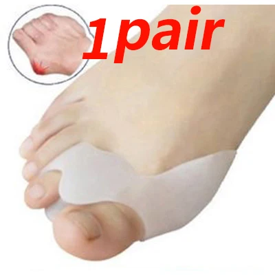 1 шт. вальгусной фиксированной пальца ортопедические скобки, чтобы исправить ежедневно силиконовые палец на ноге большая кость устройство для регулирования нароста при педикюре носком сепаратор по уходу за ногами - Цвет: 1pair