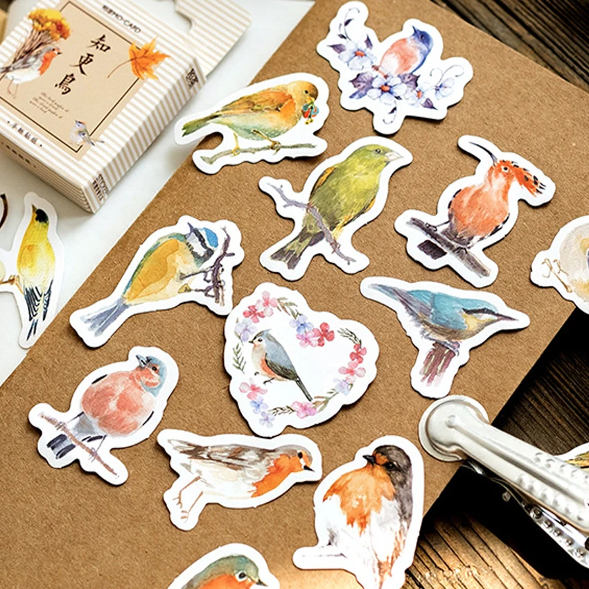 45 шт./коркор. милые декоративные наклейки с животными Robin Mini в