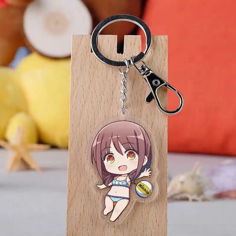 Anime Harukana Receive Cosplay Keychain Japanese Cartoon Acrylic Figure Oozora Haruka Car Key Holder Chain Pendants Keyrings | Украшения и