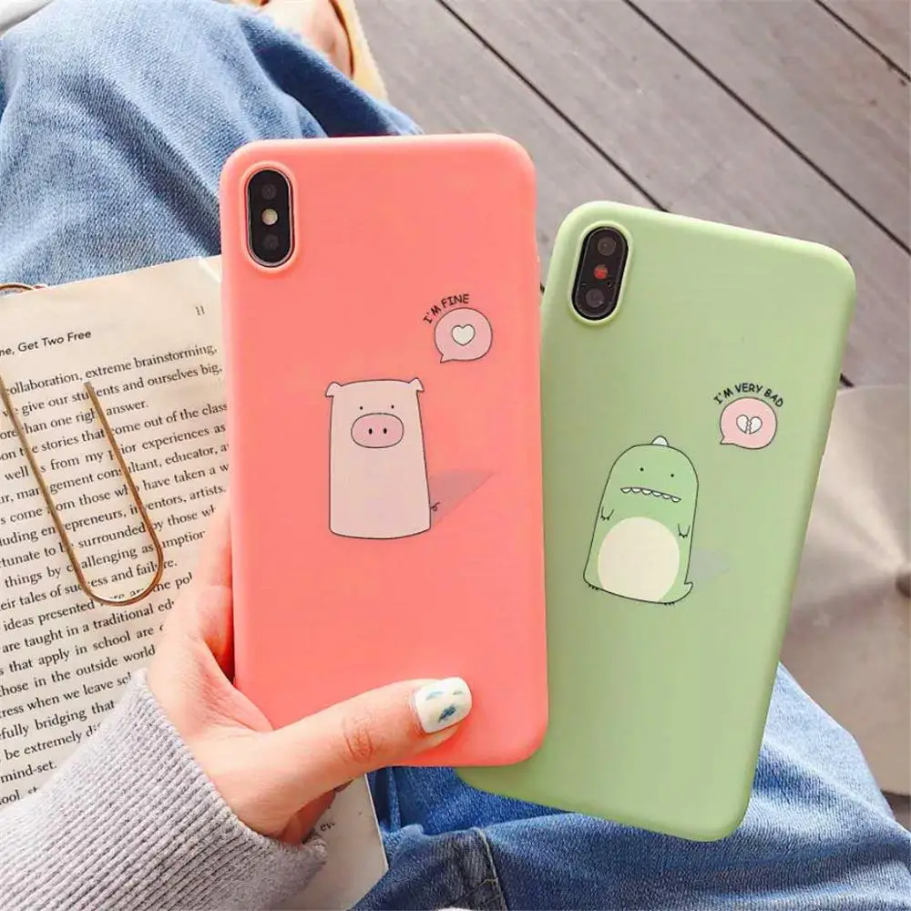 Силиконовый чехол с мультяшным рисунком для Iphone XS MAX XR X чехлы Apple IPhone 7 8 6 S Plus