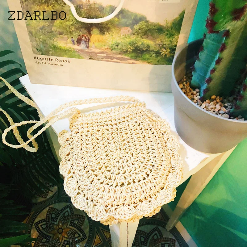 

Women's Shoulder Bags 2019 New Vintage Handmade Woven Messenger Bags Summer Bali Bohemian Beach Vacation Beach Bag