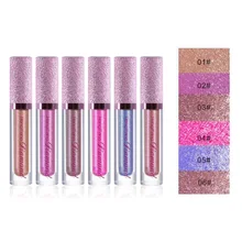 12 цветов Алмазный металлический блеск для губ жидкая губная помада блеск жемчужный цвет блеск для губ Косметика для макияжа губ Олово