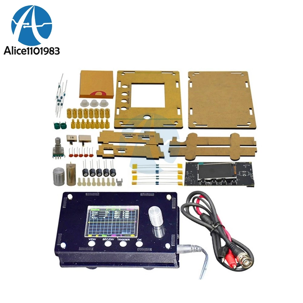 

DSO328 Mini Digital Oscilloscope Tester 1MSPS 2.4 inch TFT LCD Atmega328p STM32 12-Bit Probe BNC Byond DSO138 DSO311 DIY Kit