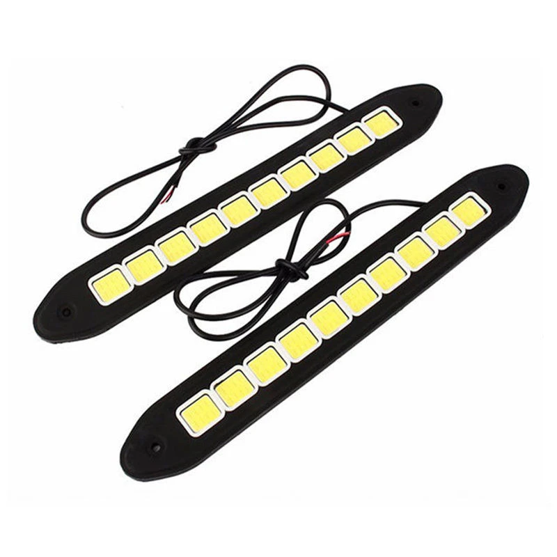 2pcs/set 12V COB LED Flexible Car Styling Daytime Running DRL Fog Light Lamp