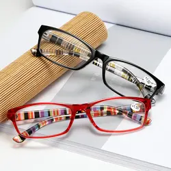 Модные очки для чтения лупа Для женщин Для мужчин полосатые ноги считыватель квадратные очки пресбиопические очки для зрения Gafas De Lectura L3
