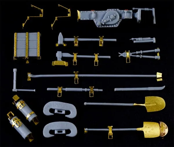 Набор инструментов для немецких транспортных средств Late WWII(материал: смола+ ПЭ), 1/35
