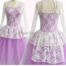 Розничная, детская юбка-пачка, кружевная юбка-пачка, синяя юбка-пачка с длинными рукавами, женская профессиональная балетная пачка(90-180 см), 020