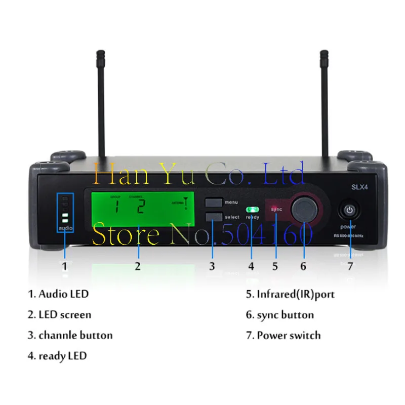 Senhneiser UHF беспроводной инструмент микрофон клип микрофонная система для музыкального инструмента гитара саксофон и т. Д. Сценическое представление