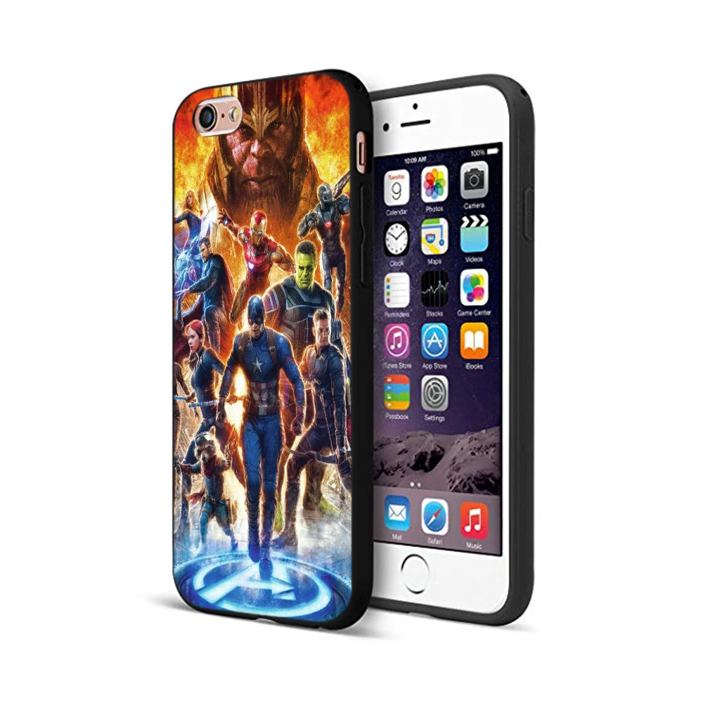 Черный чехол ТПУ для iphone 5 5s se 6 6s 7 8 plus x 10 чехол силиконовый чехол для iphone XR XS MAX чехол Мстители эндшпиль Marvel Comics - Цвет: 20005