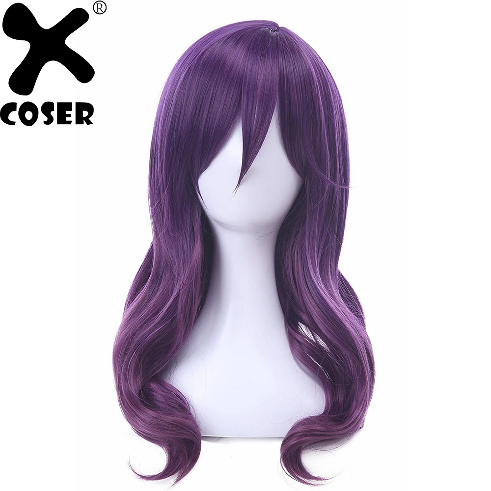 XCOSER японский аниме косплей парик милая девушка фиолетовый Кудрявые Волнистые