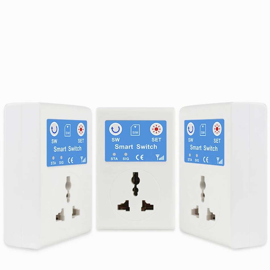 GSM Smart Socket Mobile Phone Remote Control Switch Call Power Failure SMS Reminder Function European Standard