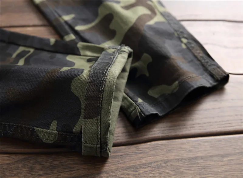 Newsosoo 2018 Men Denim Jeans Pants Camouflage Military Style Motorcycle Denim Biker Jeans Trousers With Multi-pockets  (14)