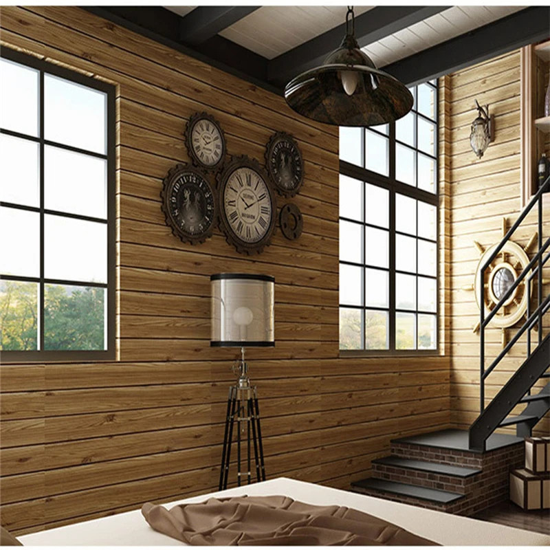 3D PE Foam Wooden Wall Stickers Home Decor Self Adhesive Wall Stickers for Kids Room Bedroom Living Room DIY Wall Decals (2)
