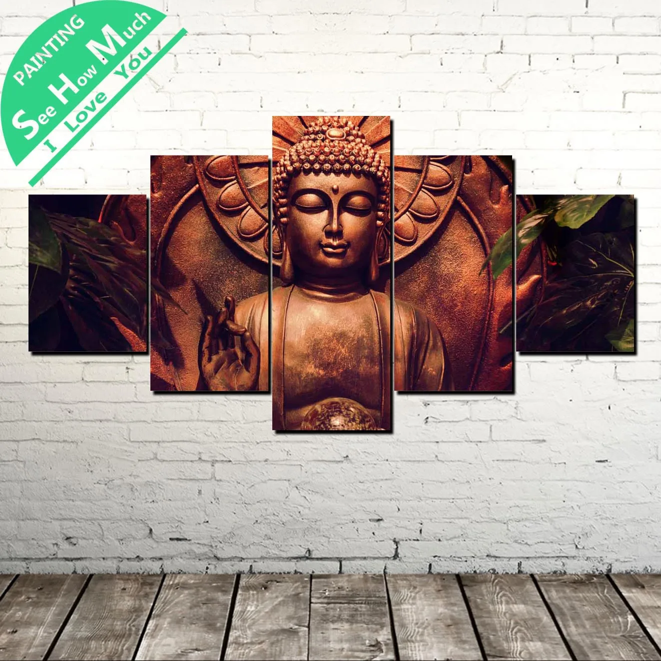 5 Шт. Медитация Будды Холст Картины Wall Art Pictures Печать на Холсте Home Decor Плакат Украшения
