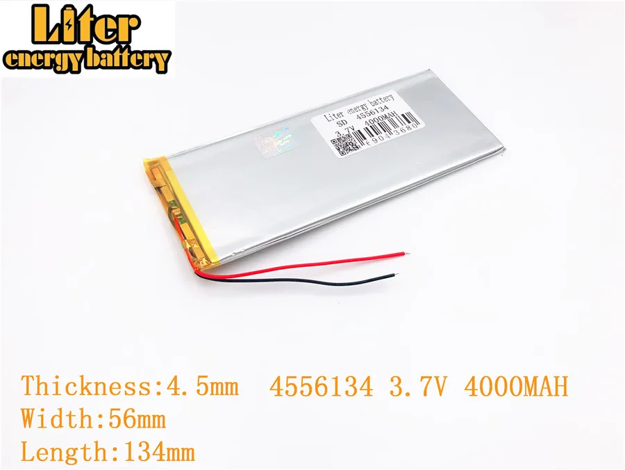 4556134 3 7 v 4000mah литий полимерный аккумулятор для PLUG Tablet PC аккумуляторная