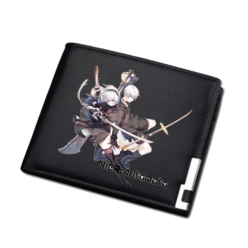 NieR:Automata Game Unisex Long Coin Purse YoRHa No. 2 Pu Leather Short Wallet ID Card Holder Women Sexy Money change Bag