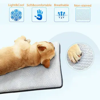 

Gel Cooling Mat for Dog Cat Pet Self cooling pillow Summer Hot Weather Bed 48x38