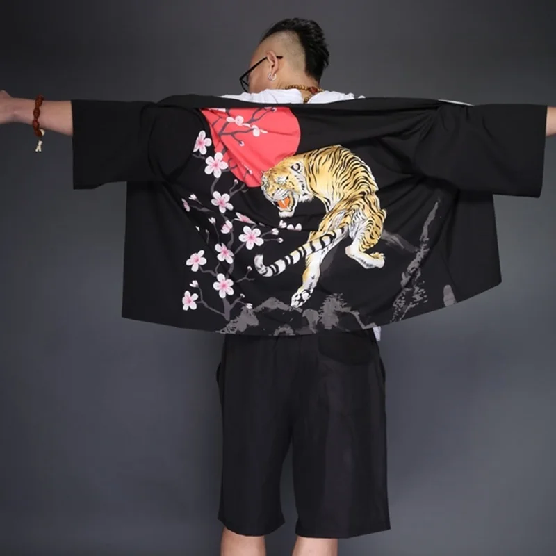 Японское кимоно кардиган для мужчин haori yukata мужской самурайский костюм одежда кимоно куртка мужская кимоно рубашка yukata haori TA475