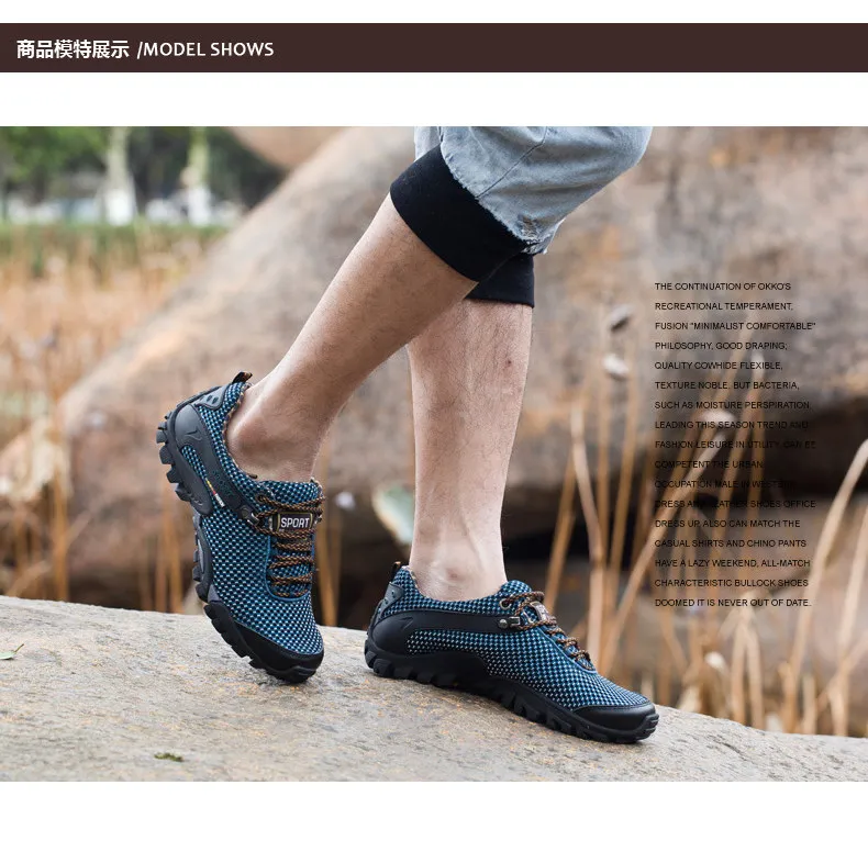 Verão ao ar livre caminhadas sapatos homens
