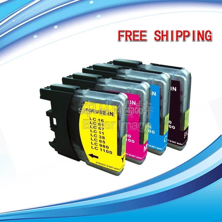 XIMO 5 PCS Compatible Ink Cartridge for Brother LC11 LC16 LC38 LC61 LC65 LC67 LC980 LC990 LC1100