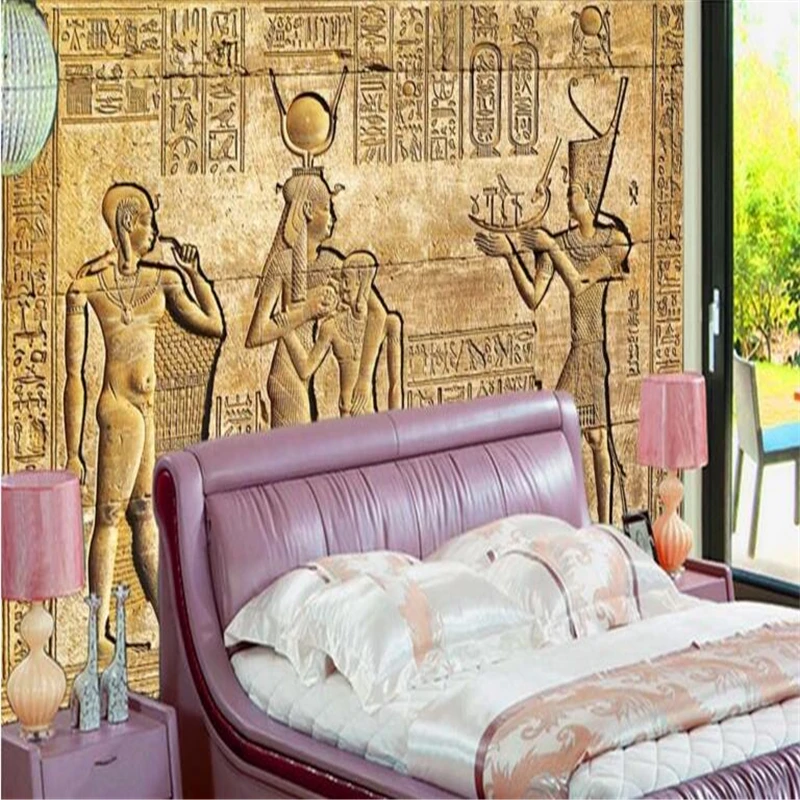 Beibehang индивидуальный заказ нетканых материалов обои HD Египетский рельеф росписи мифологии ТВ фоне стены