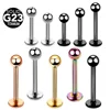1Pc G23 Titanium Labret Lip Ring Tragus Cartilage Earring 16G Helix Ring Ear Stud Bar Rings Ear Piercing Body Jewelry ► Photo 1/6